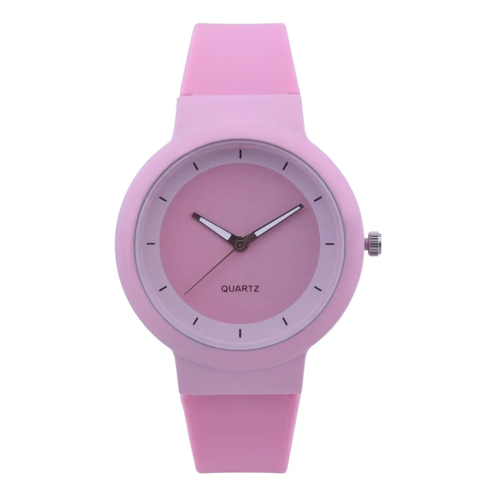 Woman Watches Fashion Silicone Analog Quartz Round Wrist Relogio Brand Girls Bracelets Bayan Kol Saati Reloj Mujer huismerk kopen in de aanbieding