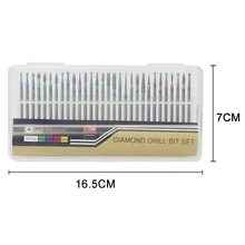 30 шт./компл. сверло для ногтей набор сверл с бриллиантовой крошкой роторный Бур резак чистые файлы электрические станки QRD88