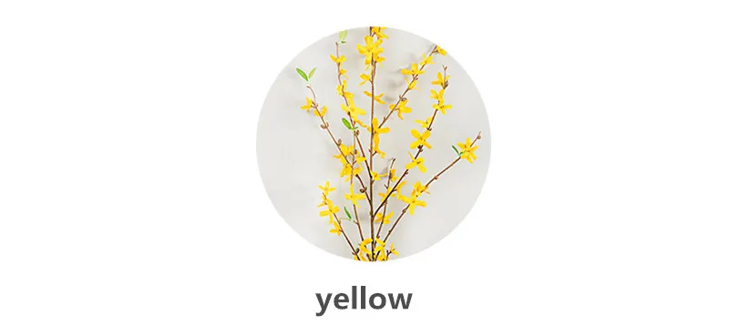 Flone European Artificial Flowers Simulation Flower Branch Winter Jasmine Silk Flower Plant Wedding Home Party Decor Floral (4)