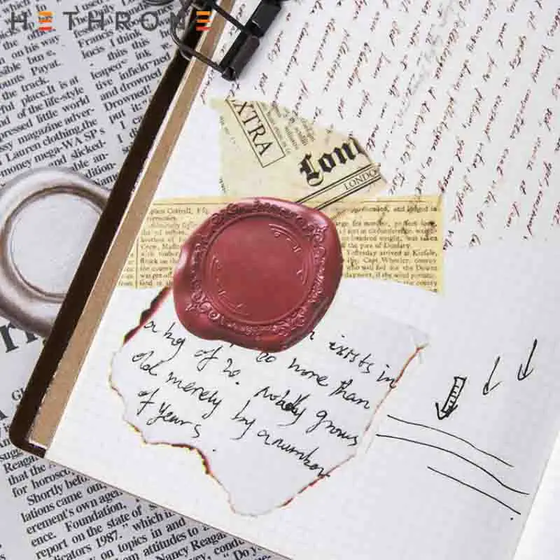 

Hethrone 45pcs Retro Travel Wax seal DIY Sticker classic Small Envelope letter Sticker scrapbooking Journal Decorative Sticker
