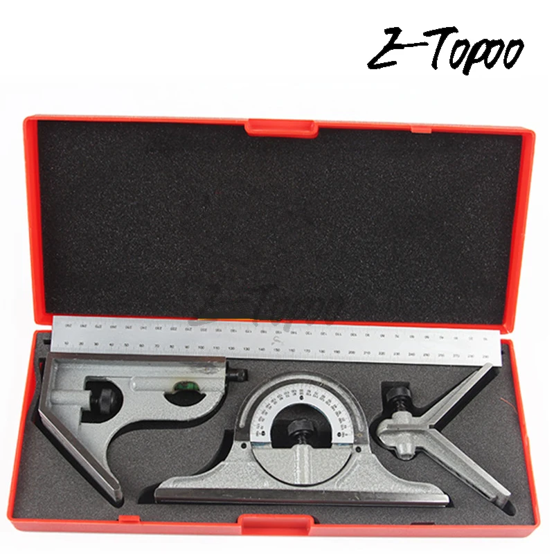 0-180 degree Precision Angle Measuring Finder Scales Universal Bevel Protractor Combination Square ruler set with 300mm ruler