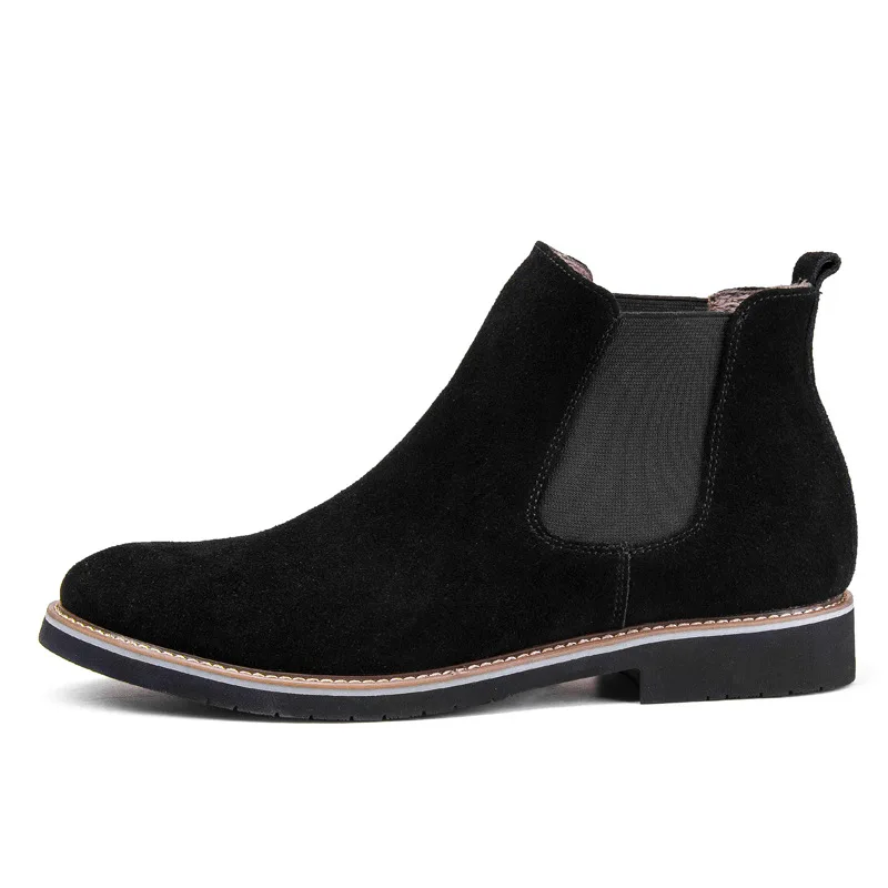 Masorini/ботинки челси из натуральной кожи; ботинки с острым носком; Мужская Прошитая резиновая обувь без шнуровки для взрослых; Высококачественная модная мужская обувь; WW-137