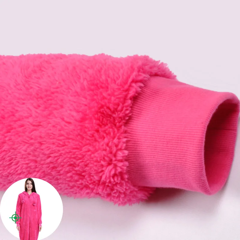 JUICE MATE Plus Size Hooded Kigurumi Overall Onesie With Animal Ears Fluffy Snuggle Fleece Winter Warm Pajama Onesie For Women (5)