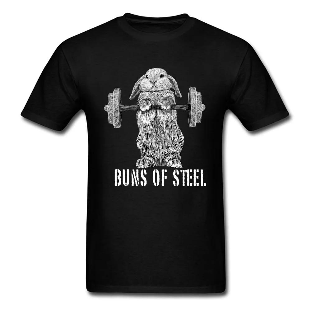 

Buns of Steel Weight Otter Funny Tshirt Black Weightlifting Animal New Pure Cotton Tops T Shirt Cotton Fitness Bodybuilding