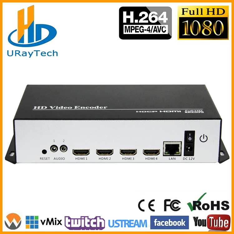 

Cost-effective 4 Channels HDMI Video Audio IP Encoder HD RTMP Live Broadcast YouTube Facebook Encoder Transmitter H.264