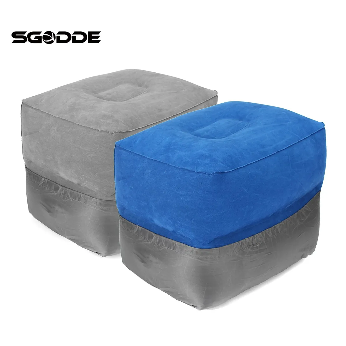 SGODDE Portable Car Airplane Inflatable Travel Footrest Parallel Seat Relex Sleep Cushion Pillow