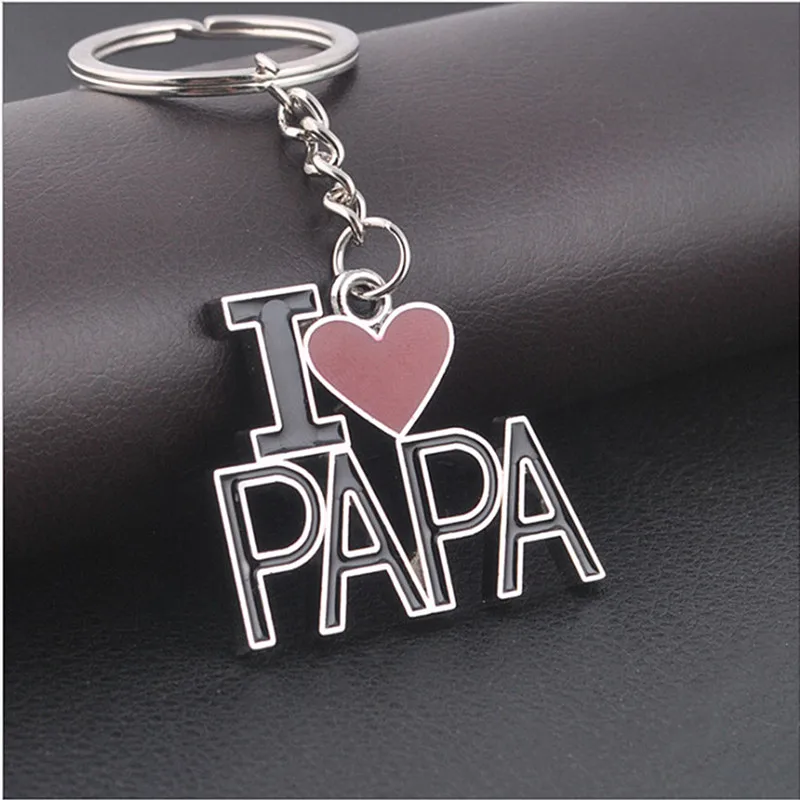 

Fashion Novelty Father's Day Gift Keychain Men Heart Key Chain Ring Casual Trinket Jewelry Party Birthday Gift Chaveiro Llaveros