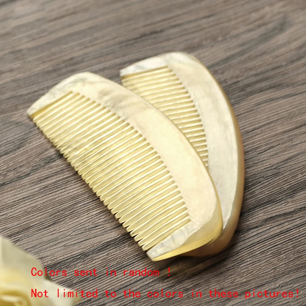 Ox horn Hair Comb 10cm Amber Color Hair Comb to Promote the  Blood Circulation Portable Mini Combs