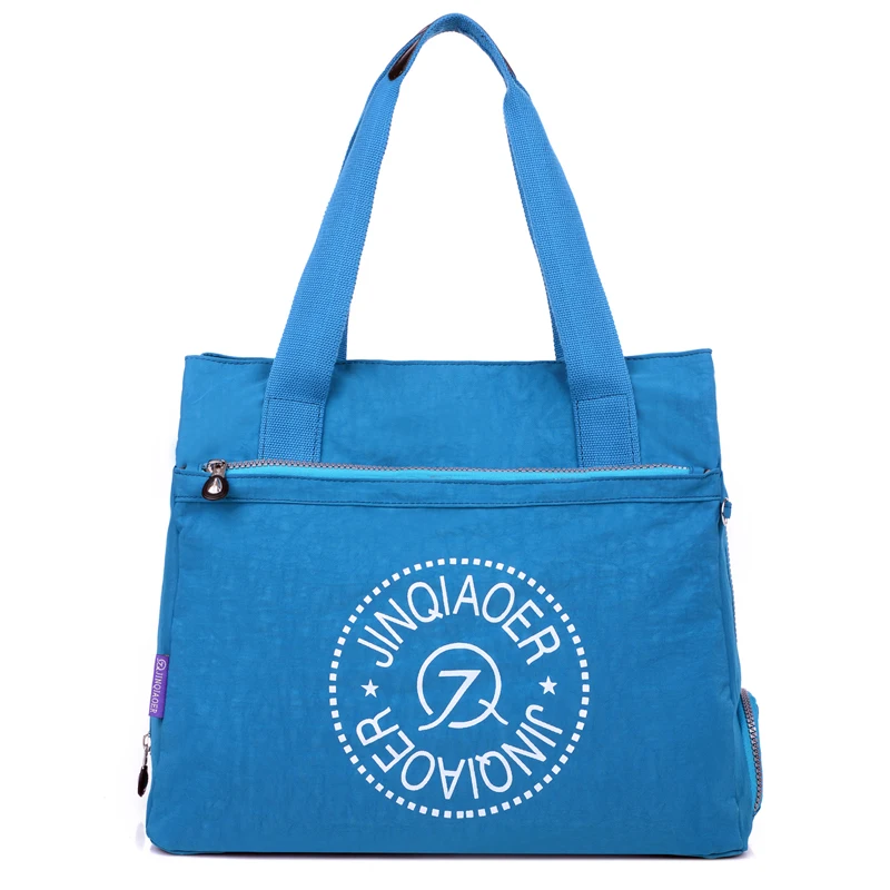 JINQIAOER нейлоновая сумка-мессенджер Большая вместительная женская сумка на плечо Повседневная Сумка-тоут модная женская сумка через плечо для леди - Цвет: SEA BLUE