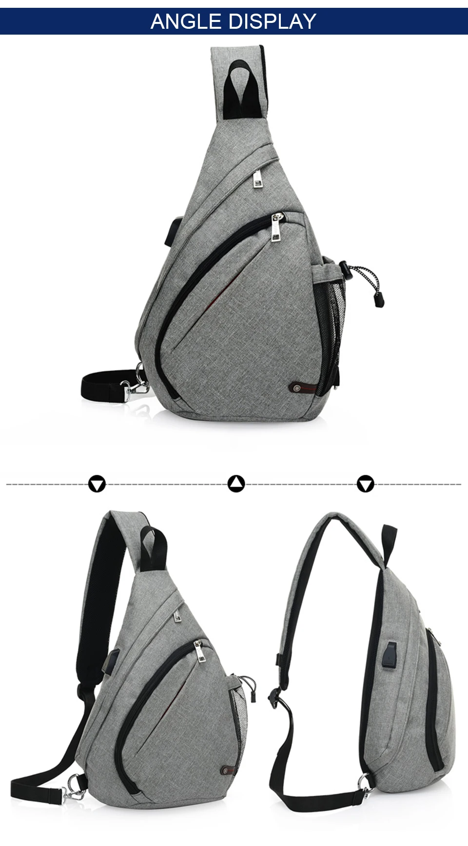 Mens Chest Bag Crossbody Shoulder Bags Women Bagpack Male Messenger Back Packs Cross Body USB Charging Business School Sac Bolsa (13)