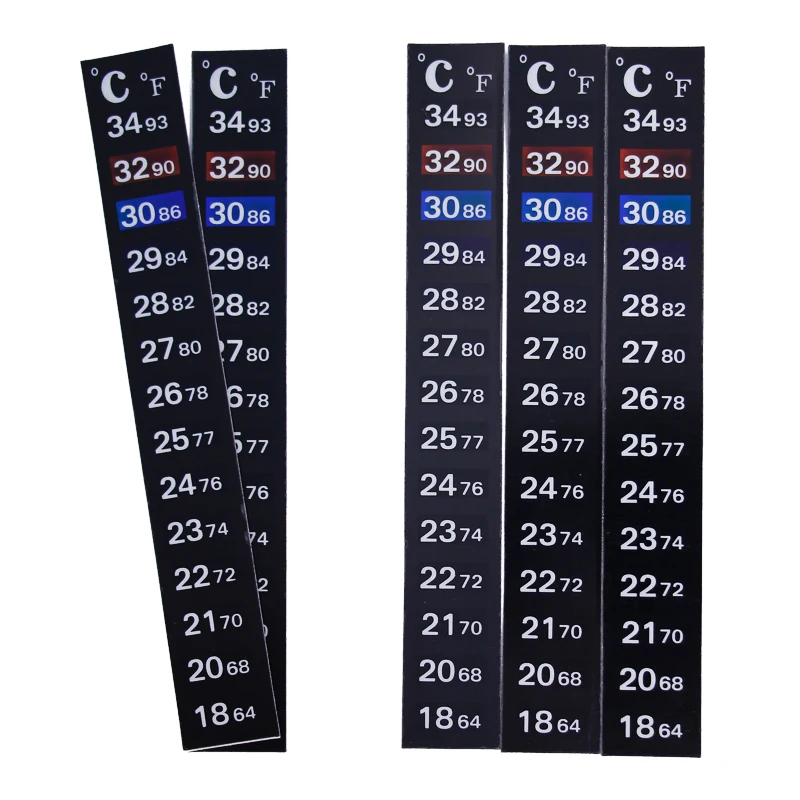 Aquarium Fish Tank Strip Stick-on discolor Thermometer Temperature Sticker Adhesive Sticky Dual Scale 30 1pcs/2pcs/3pcs/5pcs/lot thermometer hygrometer hygrometer thermometer digital thermometer infrared thermometer refrigerator thermometer soldering iron thermometer plastic thermometer bbq thermometer food thermometer