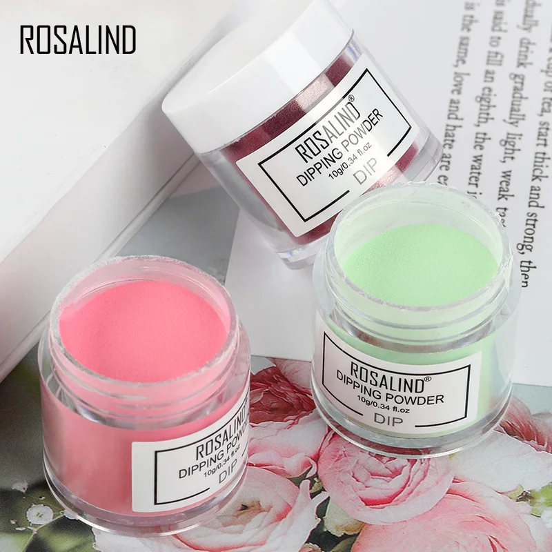 

ROSALIND Nail Holographic Powder Dust Dipping Powder without Lamp Cured 10g Natural Dry Nail Art Decorations Manicure Glitter