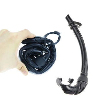 

Adult Teens Wet Silicone PVC Breathing Tube Professional Mouthpiece Folding Portable Diving Snorkeling Gear