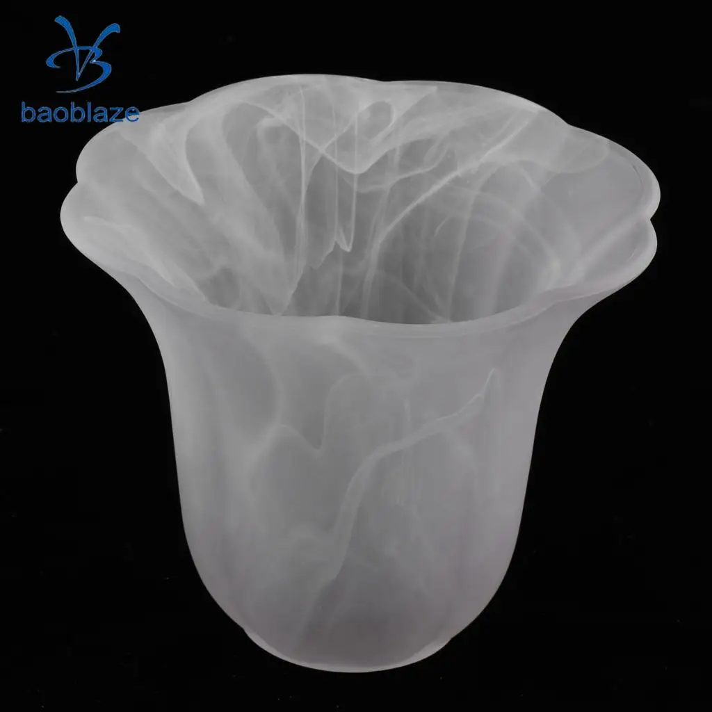 Replacement Ceiling Fan Vanity Chandelier Frosted And Clear Glass Shade #1