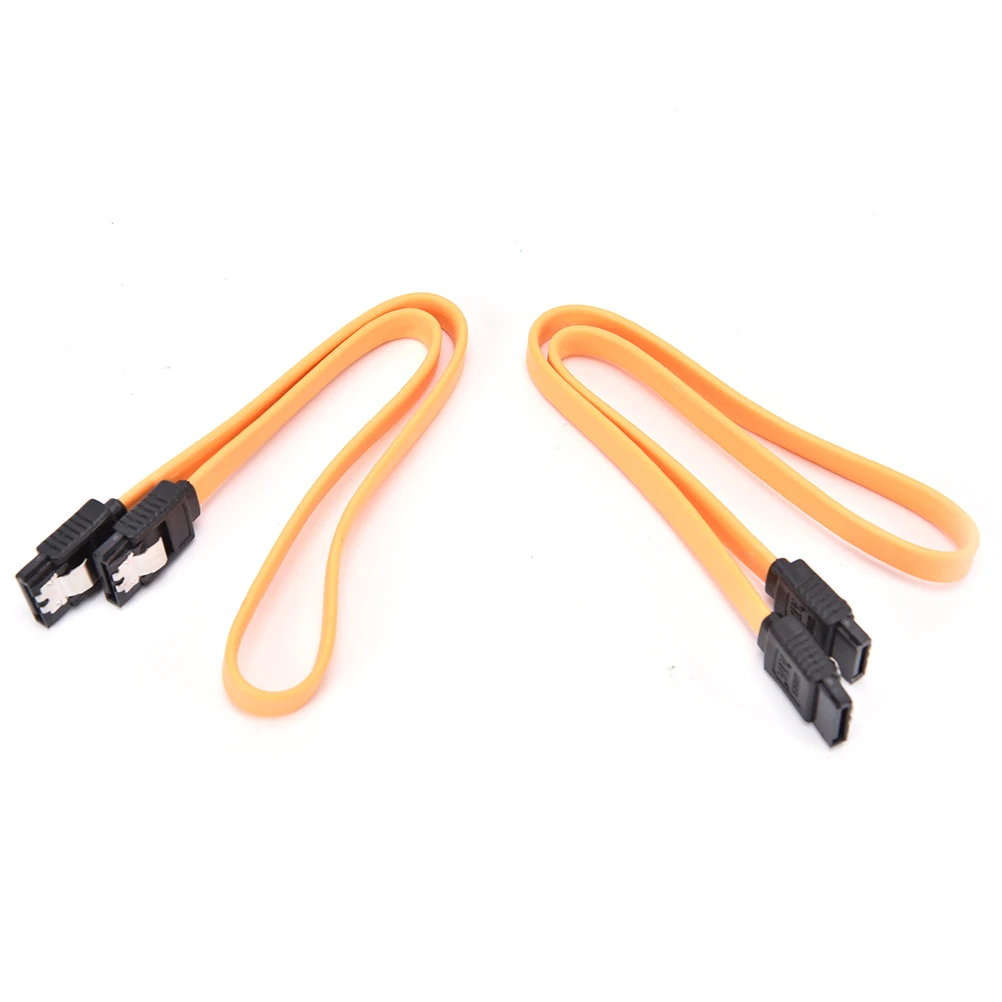 2 PCS SATA 3.0 Date SATA Cable Rectangular Hard Drive Power Cable Support Dual Port With Shrapnel