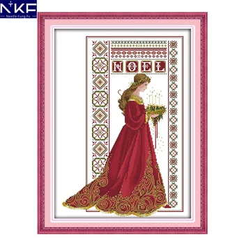 

NKF Angel figure style cross stitch designs handcraft needlepoint kits free counted cross stitch kits for home decoration