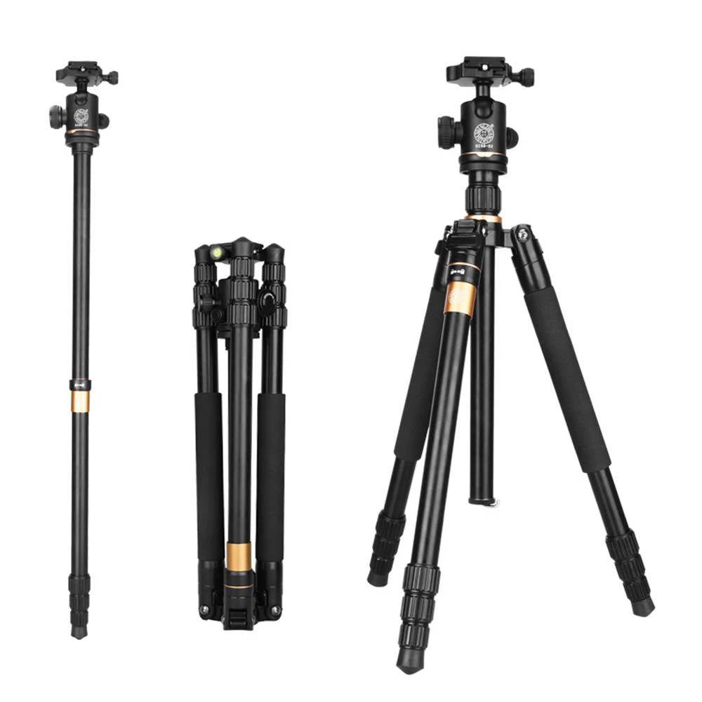 

QZSD Hot Sell Q222 Camera Tripod Portable Aluminium Monopod Professional Tripod With 360 Degree Ball Head Quick Release Plate