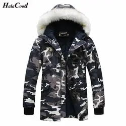 Парная камуфляжная куртка брендовая мужская зимняя Толстая стеганая куртка-бомбер куртка-парка Мужская модная повседневная теплая