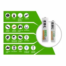8pcs/lot EBL 2800mAh 1.2v AA Ni-Mh Rechargeable Battery for Flashlight MP3 Toy Cameras + Batteries box case free shipping