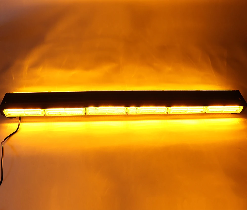 216 Вт Автомобильный светодиодный светильник-бар COB стробоскопический Предупреждение ющий светильник двухсторонний 12 в аварийный автомобиль автомобильная лампа на крыше Янтарный Белый