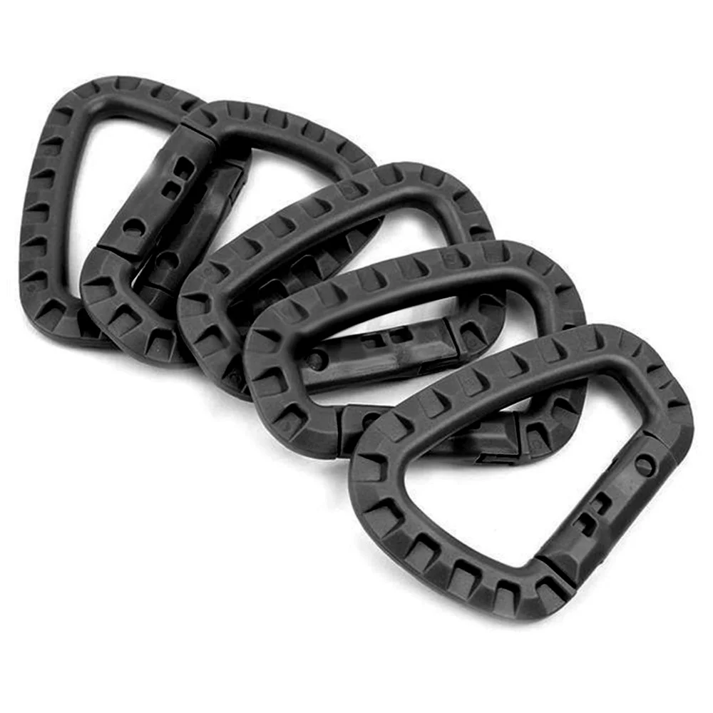 

CQC 5pcs Outdoor Molle System D Buckle ITW Medium Tactical Backpack Outdoor Carabiner Hook Camping Climbing Equipment EDC Tool