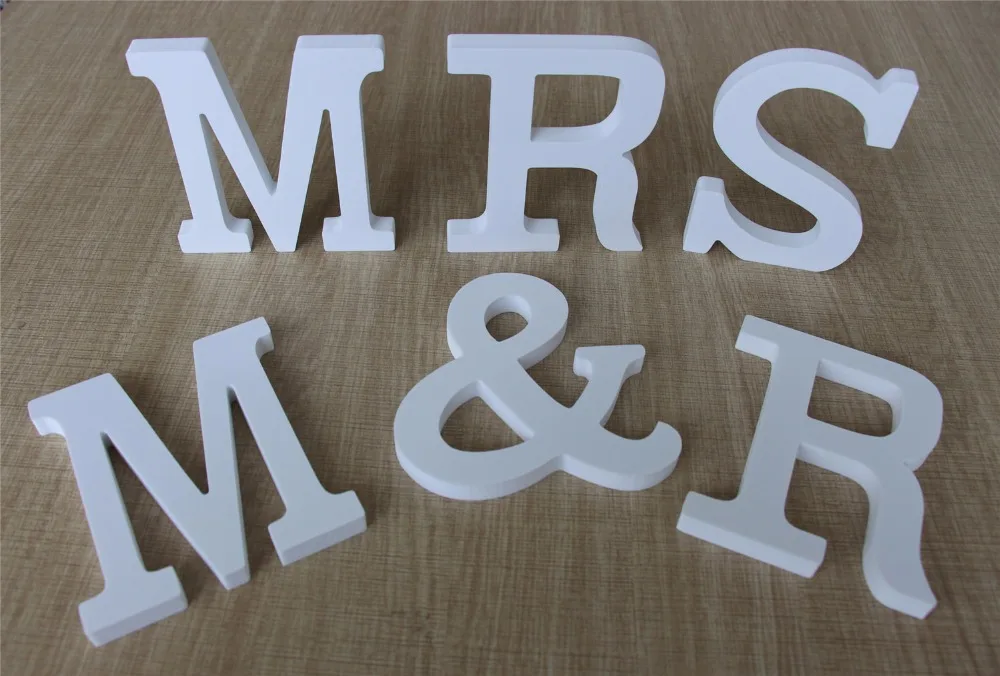 12 см свадебные украшения из искусственного дерева деревянные буквы для свадьбы, дня рождения, дома, свадьбы белые буквы для имени или логотипа