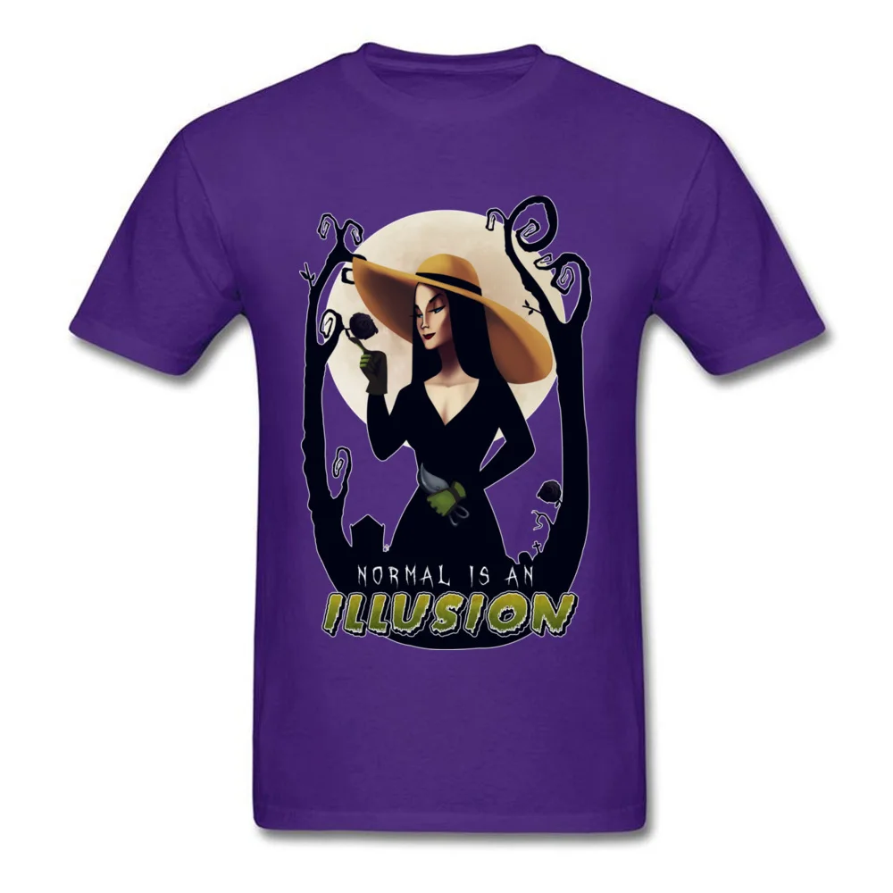 normal is an illusion 100% Cotton Funny T Shirt 2018 Short Sleeve Men Top T-shirts Cool Summer T-Shirt Round Neck normal is an illusion purple
