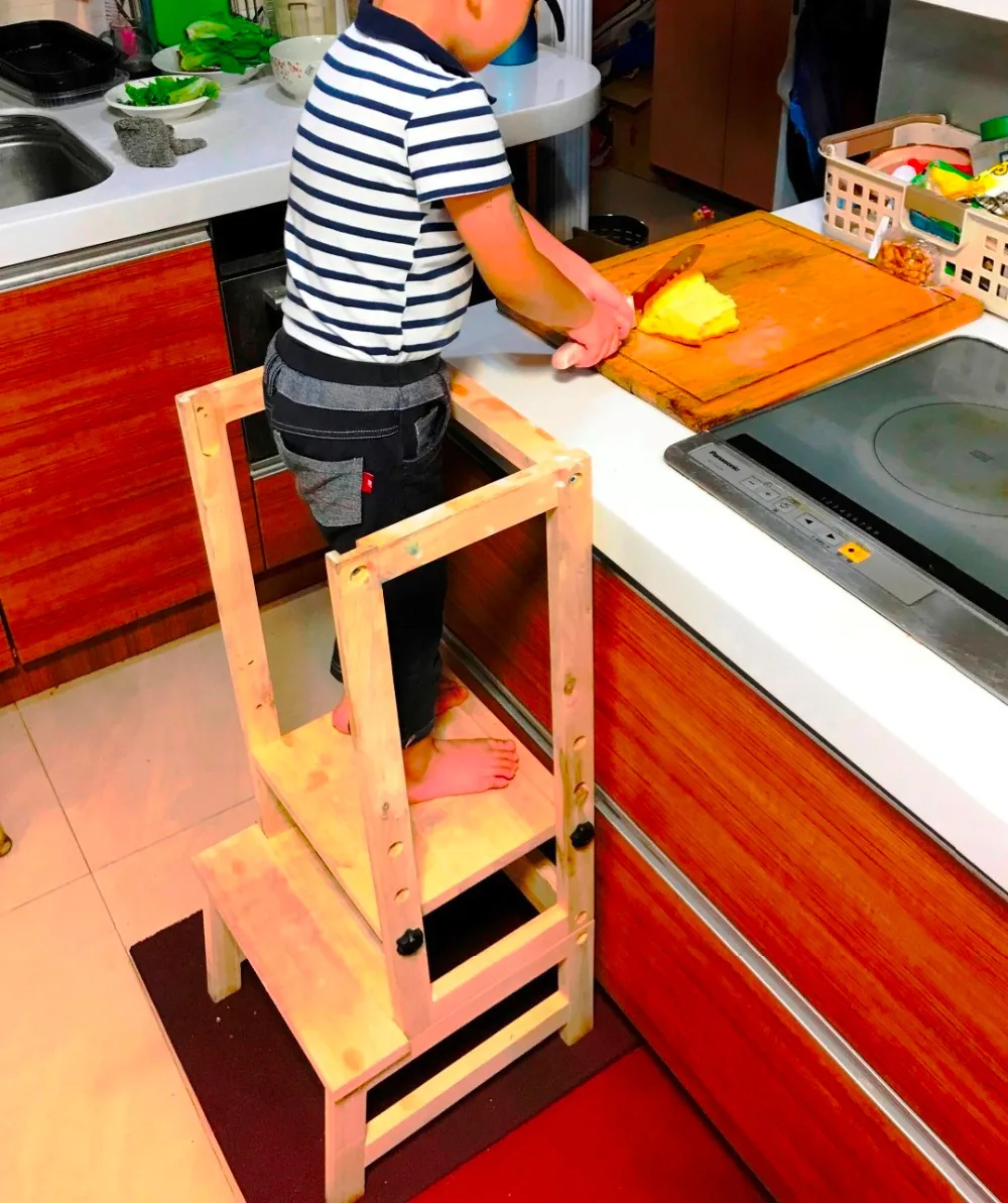 Buy KIDS Children Adjustable Wooden Kitchen Helper