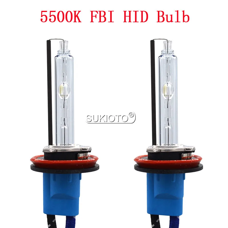 SUKIOTO 55W 5500K Fast Bright Car Headlight HID Kit Xenon H1 H7 H11 HB3 HB4 9012 D2H HID Replacement Bulb 55W F5 HID Ballast Kit (1)