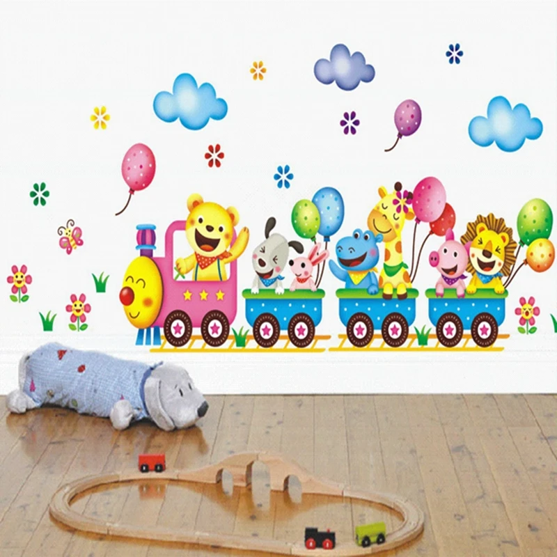 Train Wall Sticker For Kids Room Home Decor Nursery Wall Decal Children Poster Baby House Mural Train Wall Sticker For Kids Room Home Decor Nursery Wall Decal Children Poster Baby House Mural