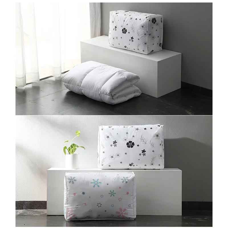 

1pc Cuboid Shape Quality Quilt Storage Bag Durable Pillow Blanket Storage Bag Waterproof Clothes Organizer Travel Package Gadget
