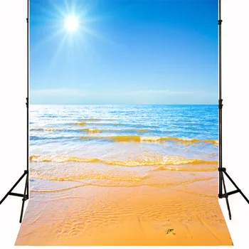 

gold beach backdrops photography wedding 10x10 photo background blue ocean bright sunlight holiday party photo studio props