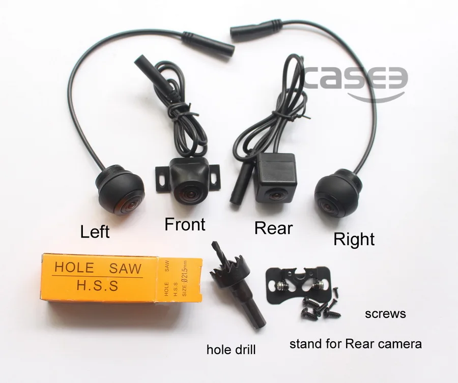 Car surround view camera system 360 degree Bird eye device Panoramic 4 way DVR-12