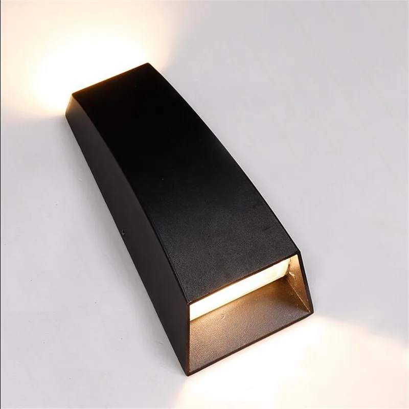 

Modern Brief Waterproof Black/White Aluminum Led Outdoor Wall Lamp for Garden Entrance Street Porch Light AC 80-265V 1578