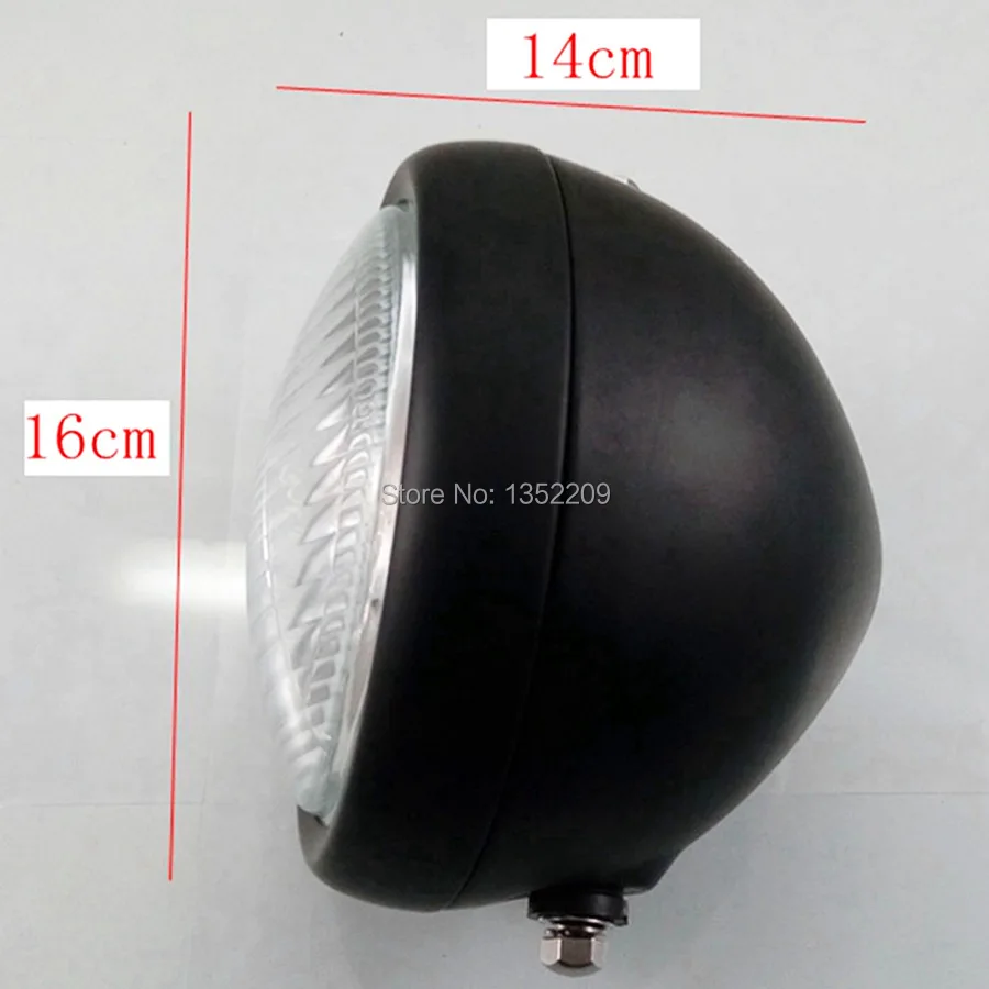 Мотоцикл Черный Круглый Металл 12 В Ретро галогенные передние фары подходит для Honda CG125 GN125 Harley кафе гонщик на заказ