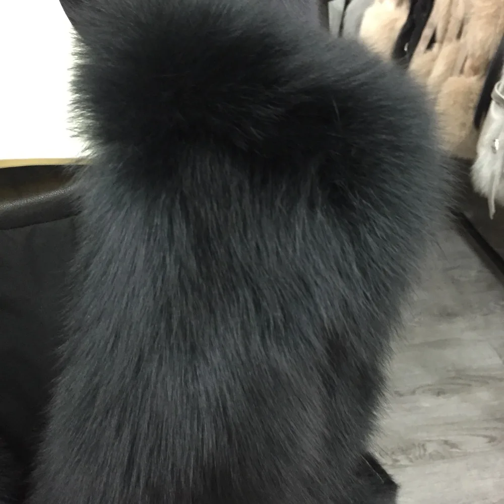 Perfect SQXR FUR Real Fox Fur Vest Women  New Fashion Genuine Fox Fur Coat Gilet  Jacket Winter with mink fur vest 18