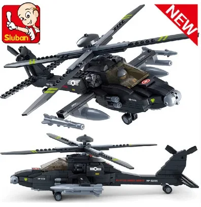 

Sluban B0511 Baby Montessori Air Series Apache AH-64 Building Blocks 293PCS Block Educational Toys for Children