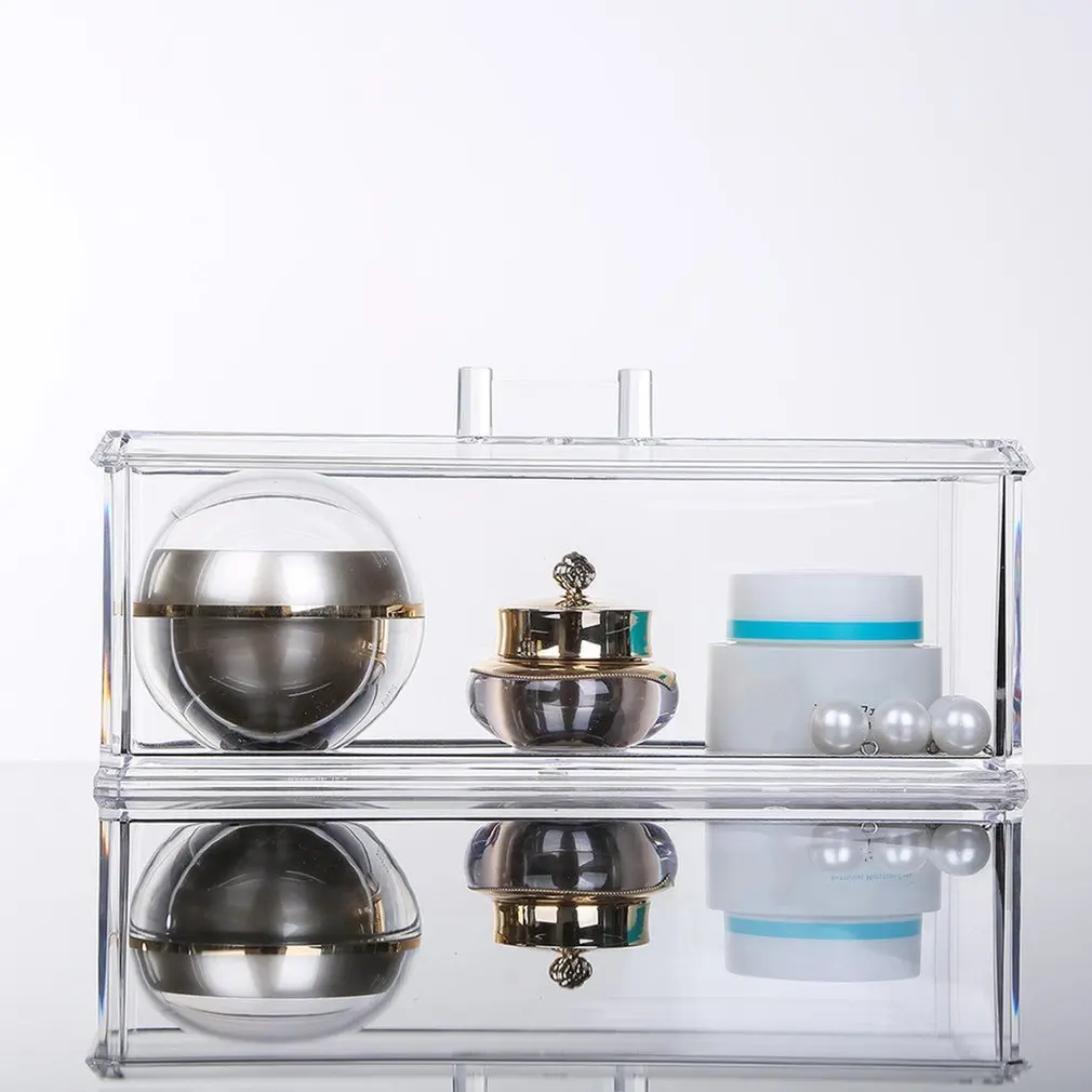 Acrylic Jewelry Cosmetic Storage Drawers Display Transparent Makeup Organizer Boxes Case Cosmetic Storage Box-Y-2801