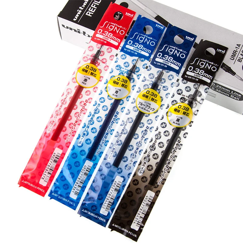 

12pcs/Box Uniball Signo UM151 Gel Ink Refills Set 0.38 0.5mm Use for Umn-138/UMN155/sxn1000/105/152 Uni Gel Pens School Supplies