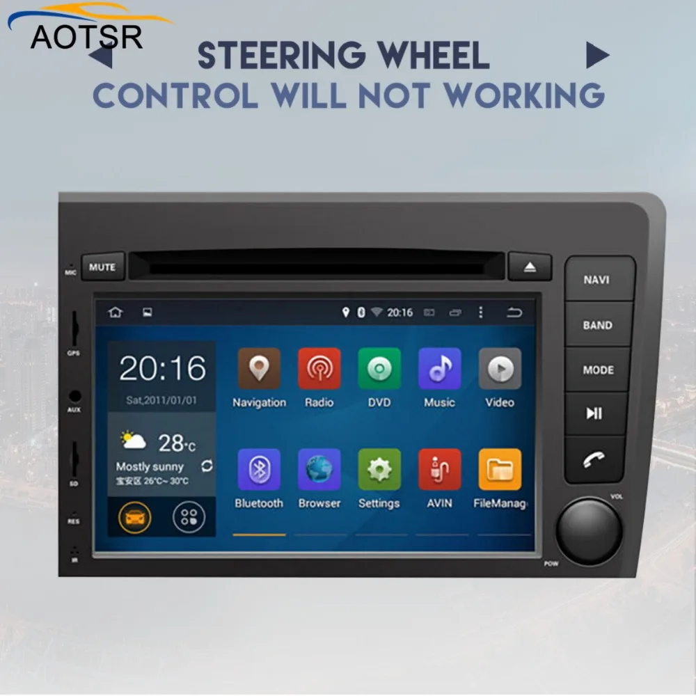 Android 7 1 автомобильный dvd мультимедийный плеер головное устройство для Volvo S60 V70 XC70