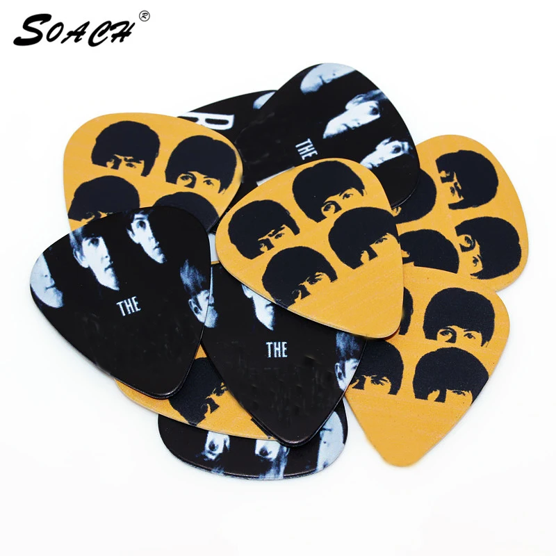 

SOACH 10pcs/Lot 1.0mm thickness guitar picks guitar strap guitar parts Selling New Yellow Black plectrum guitar
