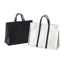 Nuevo bolso de lona para mujer, bolso de compras reutilizable de tela japonesa, bolso de compras de gran capacidad para el hombro, bolso comprador ecológico(China)