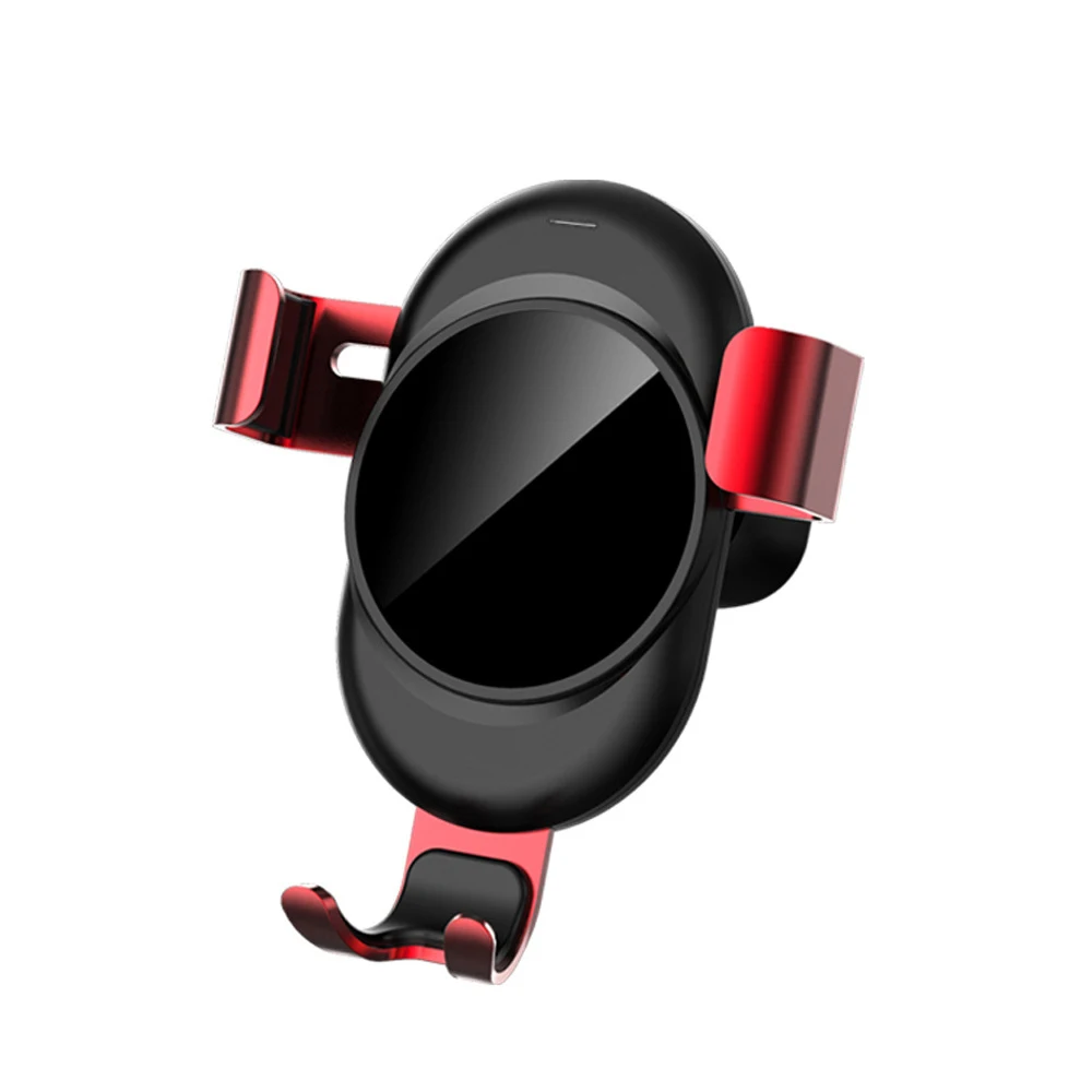 

NEW Car Air Outlet Navigation Phone Bracket Wireless Charger For iPhone 8 8 Plus X Samsung PC+ Alloy + Silicone Battery Charger
