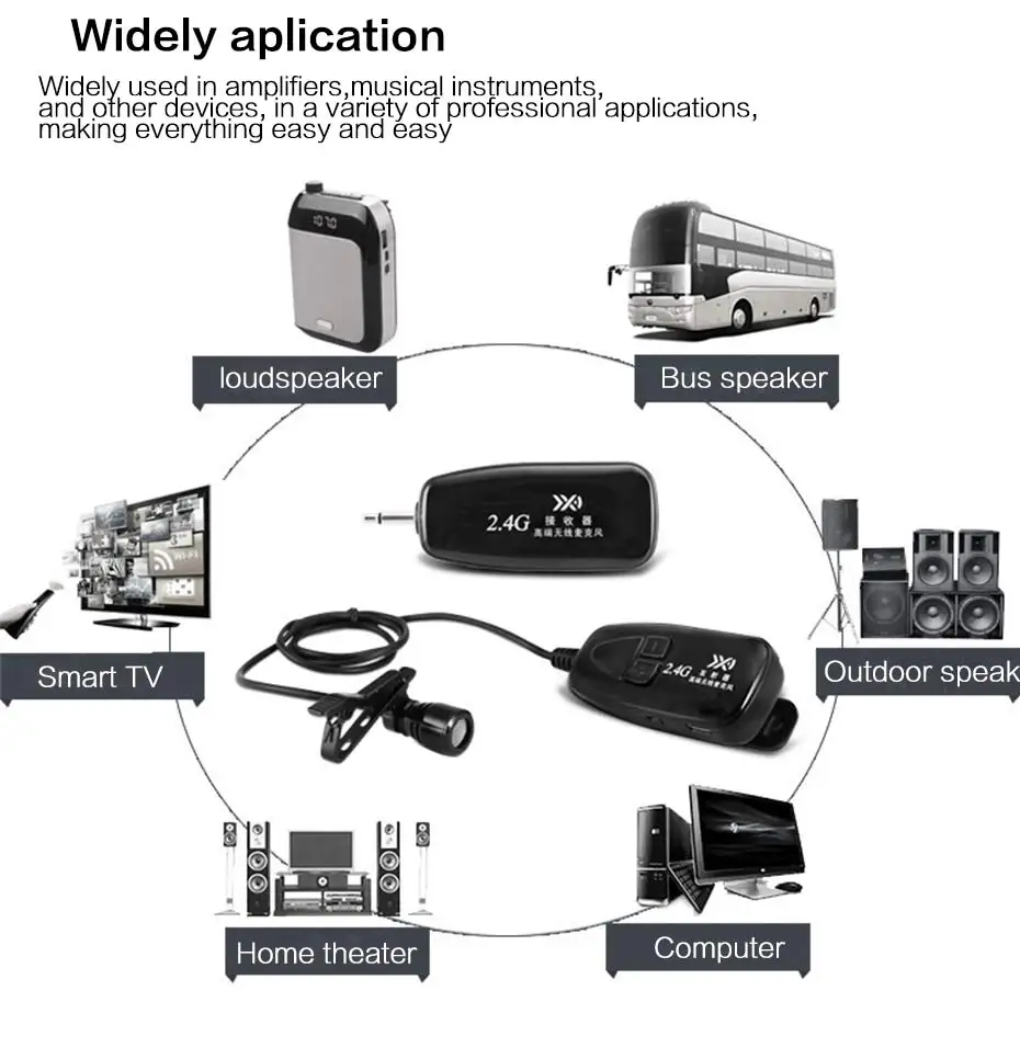 2.4g беспроводное устройство микрофон петличный нагрудные Микрофон Голос усилители домашние Авто парные зажим для галстука гитары Пикап