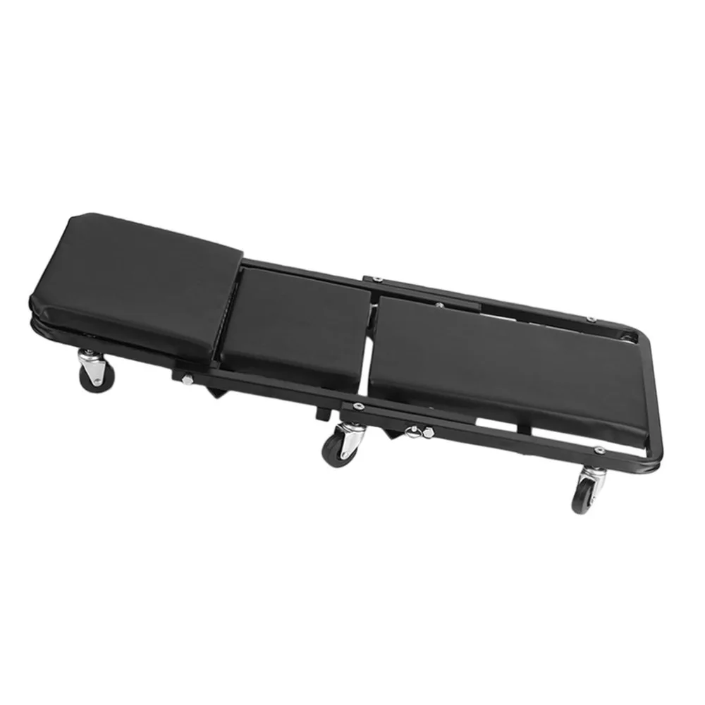 

36 Inch Folding Wheeled Garage Workshop Creeper Board Rolling Under Car Crawler Stool with Coated Steel Frame Hand Tools NEW