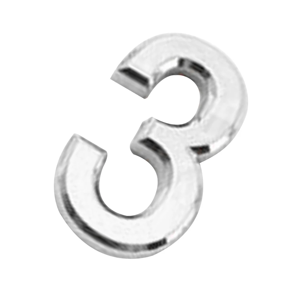9pcs Modern Digit Door Number ABS Plastic Self-Adhesive 1-9 House Numbers House Address Sign Plate for Home Hotel Cafe- Silver