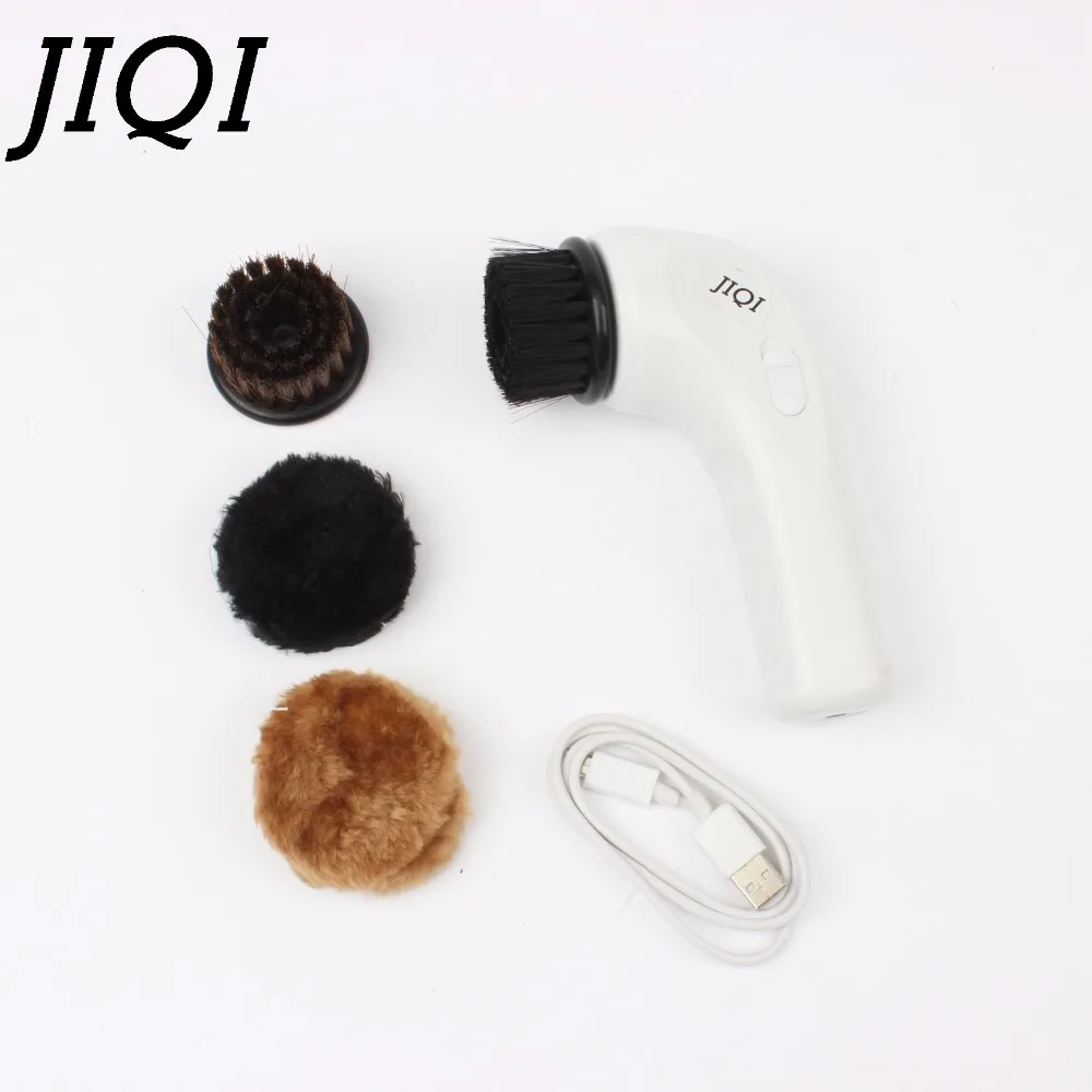 JIQI Электрический блеск губка для обуви перезаряжаемые ручной уход за кожей для чистки и полировки машина мини башмак подошва полировщик