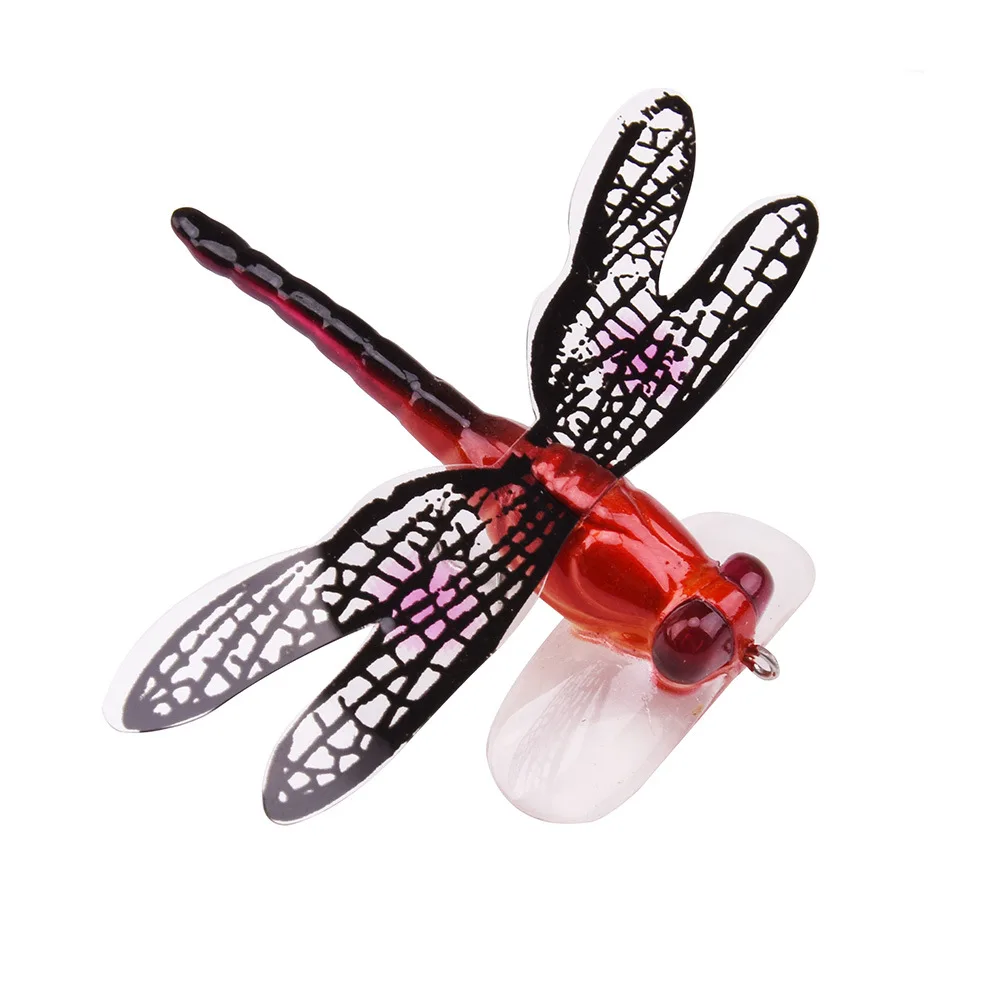 Ufishing 2 pcs/lot 3 D Dragonfly Shaped Bait 5.5g 7cm Top water Insect