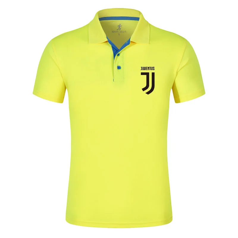 Летняя мужская футболка, брендовая быстросохнущая модная футболка с отворотом для мужчин и женщин, деловая Повседневная Подростковая футболка, мужские футболки для гольфа - Цвет: Цвет: желтый