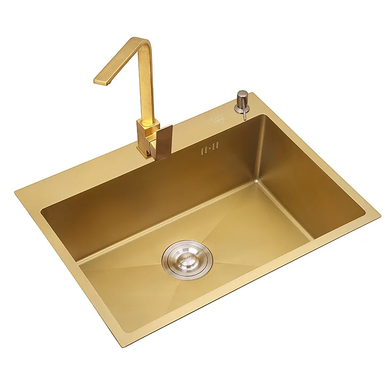 Us 107 3 32 Off Sus304 Stainless Steel Kitchen Towel Undermount Basket Strainer Brushed Gold Single Sink Bowel 30 Inch 9 Gauge Kitchen Sink In